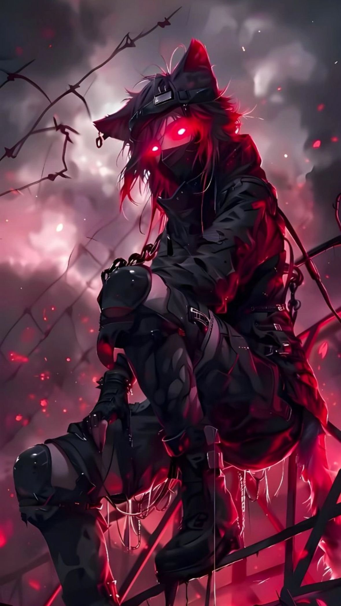 Red Eyed Techwear Girl